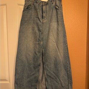 Pilcro Denim Flare Skirt